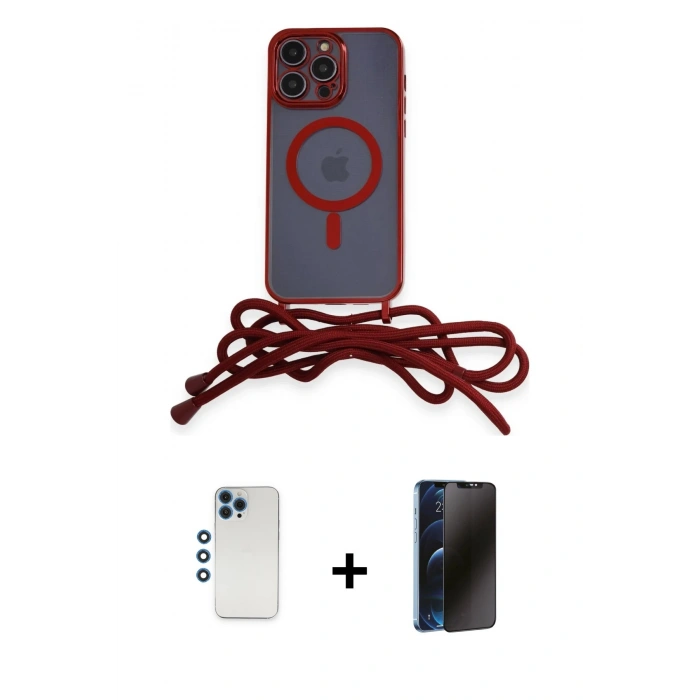 MARSİLYAN™- iPhone 12 Pro Kılıf Eksen Özel Seri - Siyah 3D Antistatik Hayalet Cam Ekran Koruyucu + Shine Kamera Lens - MI