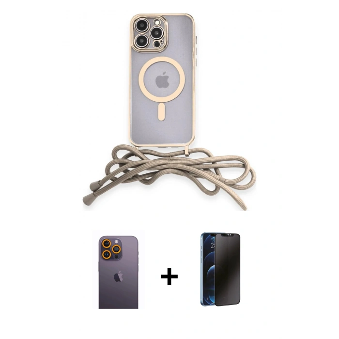 MARSİLYAN™- iPhone 12 Pro Kılıf Eksen Özel Seri - Siyah 3D Antistatik Hayalet Cam Ekran Koruyucu + Neon Fosforlu Kamera Lens - SI