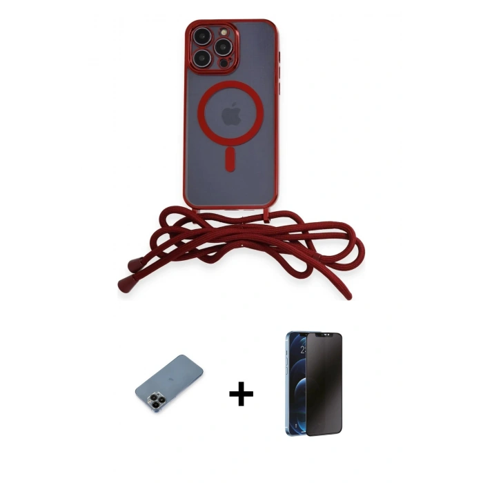 MARSİLYAN™- iPhone 12 Pro Kılıf Eksen Özel Seri - Siyah 3D Antistatik Hayalet Cam Ekran Koruyucu + Shine Kamera Lens Koruma Cam - SH