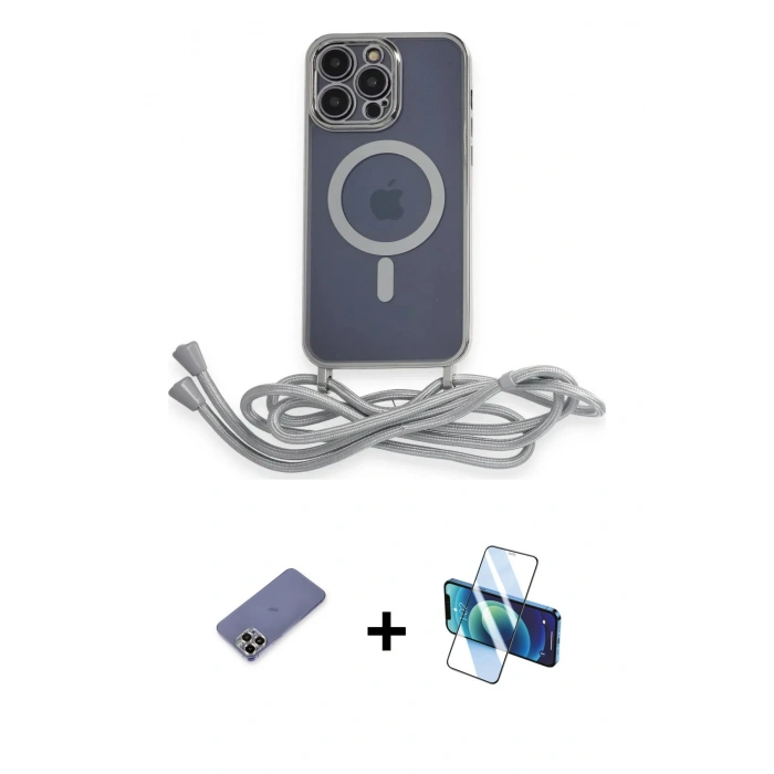 MARSİLYAN™- iPhone 12 Pro Kılıf Eksen Özel Seri - Siyah 3D Antistatik Seramik Nano Ekran Koruyucu + Metal Kamera Lens Koruma Cam - GD