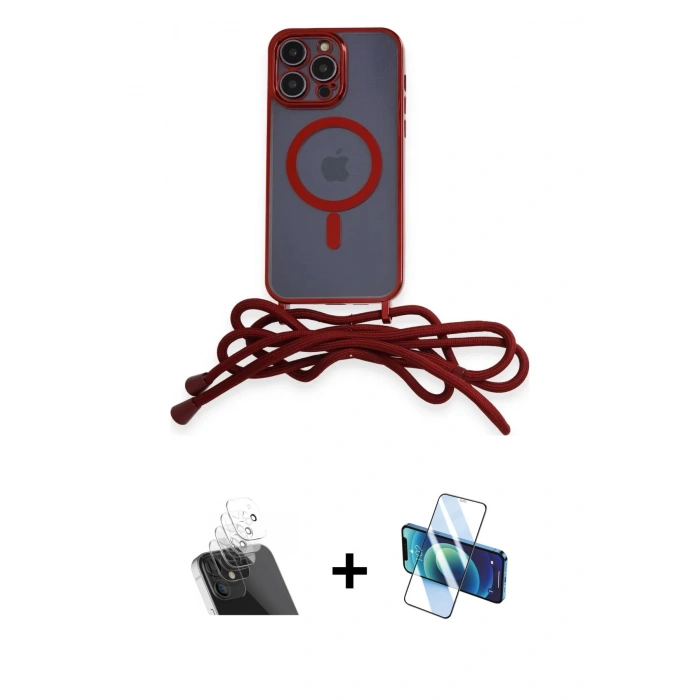 MARSİLYAN™- iPhone 12 Pro Kılıf Eksen Özel Seri - Siyah 3D Antistatik Seramik Nano Ekran Koruyucu + Kamera Lens Koruma Cam - SF