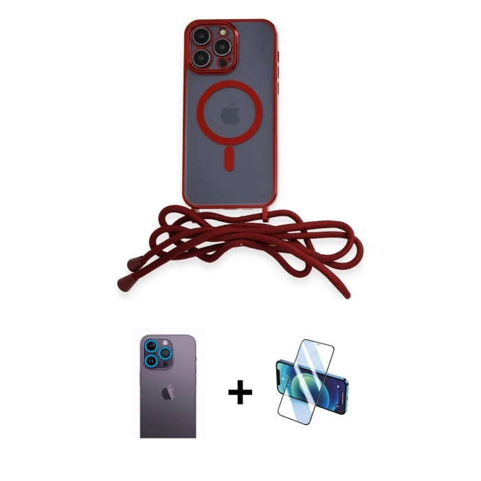 MARSİLYAN™- iPhone 12 Pro Kılıf Eksen Özel Seri - Siyah 3D Antistatik Seramik Nano Ekran Koruyucu + Mavi Neon Fosforlu Kamera Lens
