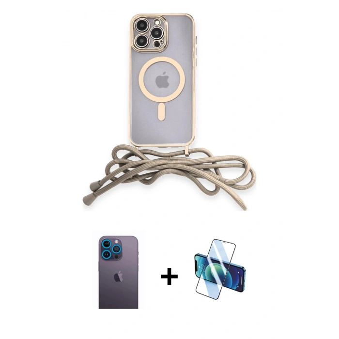 MARSİLYAN™- iPhone 12 Pro Kılıf Eksen Özel Seri - Siyah 3D Antistatik Seramik Nano Ekran Koruyucu + Mavi Neon Fosforlu Kamera Lens