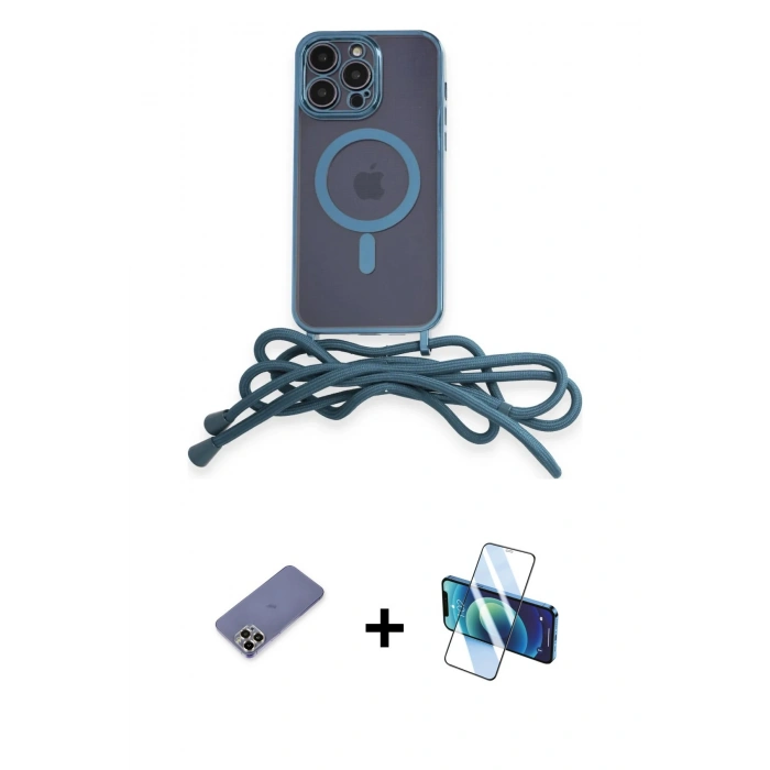 MARSİLYAN™- iPhone 12 Pro Kılıf Eksen Özel Seri - Siyah 3D Antistatik Seramik Nano Ekran Koruyucu + Metal Kamera Lens Koruma Cam - GD