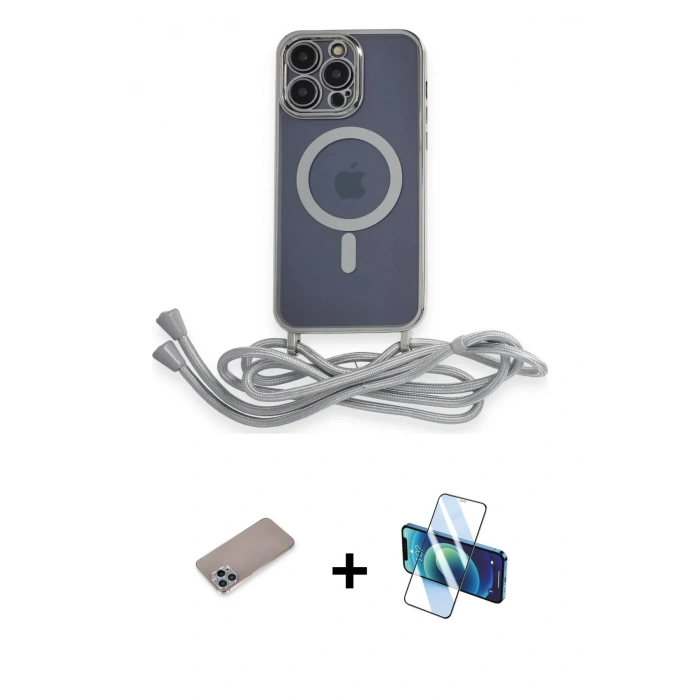 MARSİLYAN™- iPhone 12 Pro Kılıf Eksen Özel Seri - Siyah 3D Antistatik Seramik Nano Ekran Koruyucu + Shine Kamera Lens Koruma Cam - SABE