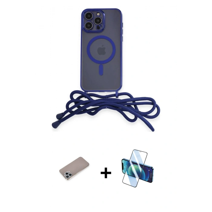 MARSİLYAN™- iPhone 12 Pro Kılıf Eksen Özel Seri - Siyah 3D Antistatik Seramik Nano Ekran Koruyucu + Shine Kamera Lens Koruma Cam - SABE