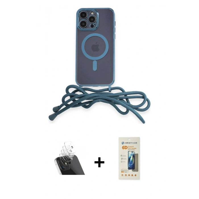 MARSİLYAN™- iPhone 12 Pro Kılıf Eksen Özel Seri - Siyah 6D Mat Seramik Hayalet Nano Ekran Koruyucu + Kamera Lens Koruma Cam - SF