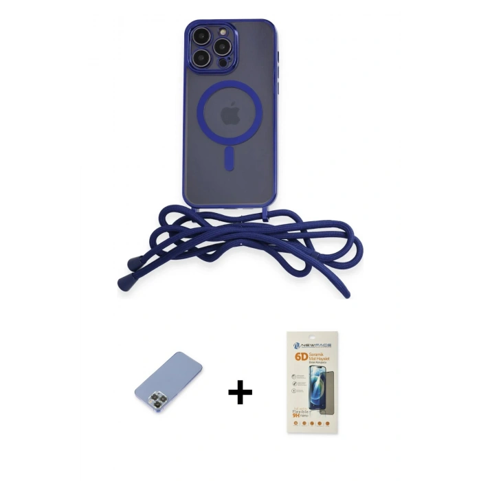 MARSİLYAN™- iPhone 12 Pro Kılıf Eksen Özel Seri - Siyah 6D Mat Seramik Hayalet Nano Ekran Koruyucu + Metal Kamera Lens Koruma Cam - KUYL