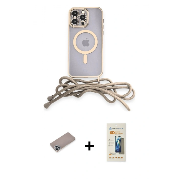 MARSİLYAN™- iPhone 12 Pro Kılıf Eksen Özel Seri - Siyah 6D Mat Seramik Hayalet Nano Ekran Koruyucu + Sierra Blue Shine Kamera Lens Koruma Cam