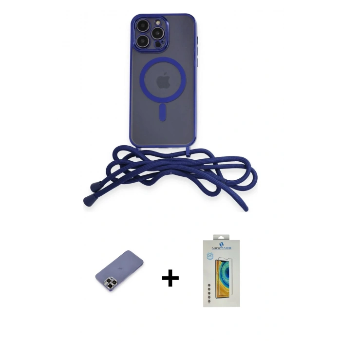MARSİLYAN™- iPhone 12 Pro Kılıf Eksen Özel Seri - Siyah Polymer Nano Ekran Koruyucu + Metal Kamera Lens Koruma Cam - GD