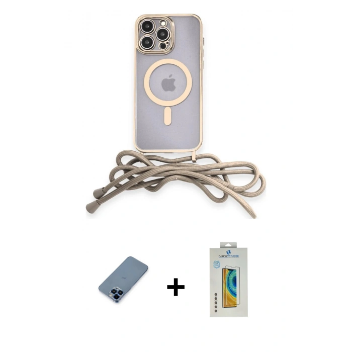 MARSİLYAN™- iPhone 12 Pro Kılıf Eksen Özel Seri - Siyah Polymer Nano Ekran Koruyucu + Metal Kamera Lens Koruma Cam - MI