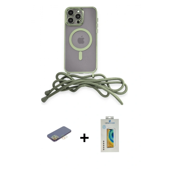 MARSİLYAN™- iPhone 12 Pro Kılıf Eksen Özel Seri - Siyah Polymer Nano Ekran Koruyucu + Renkli Kamera Lens Koruma Cam - SI