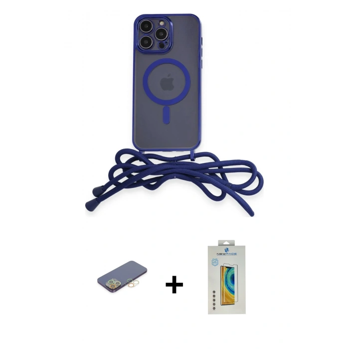 MARSİLYAN™- iPhone 12 Pro Kılıf Eksen Özel Seri - Siyah Polymer Nano Ekran Koruyucu + Renkli Kamera Lens Koruma Cam - SI