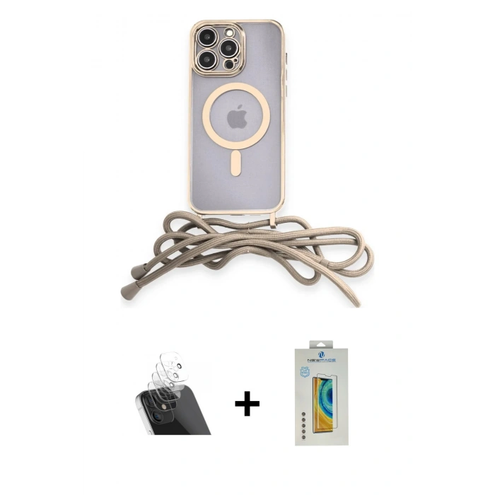 MARSİLYAN™- iPhone 12 Pro Kılıf Eksen Özel Seri - Siyah Polymer Nano Ekran Koruyucu + Kamera Lens Koruma Cam - SF