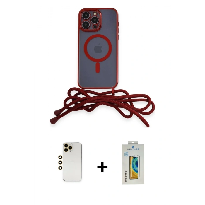 MARSİLYAN™- iPhone 12 Pro Kılıf Eksen Özel Seri - Siyah Polymer Nano Ekran Koruyucu + Shine Kamera Lens - GD