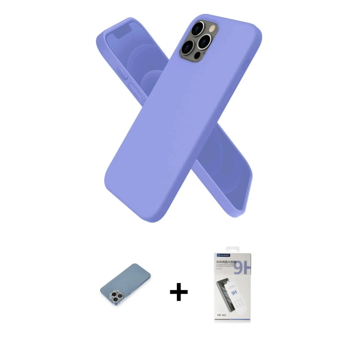 MARSİLYAN™- iPhone 12 Pro Kılıf Kozmos Yansıma Özel Seri - Şeffaf Uv Polymer Nano Ekran Koruyucu + Shine Kamera Lens Koruma Cam - GI