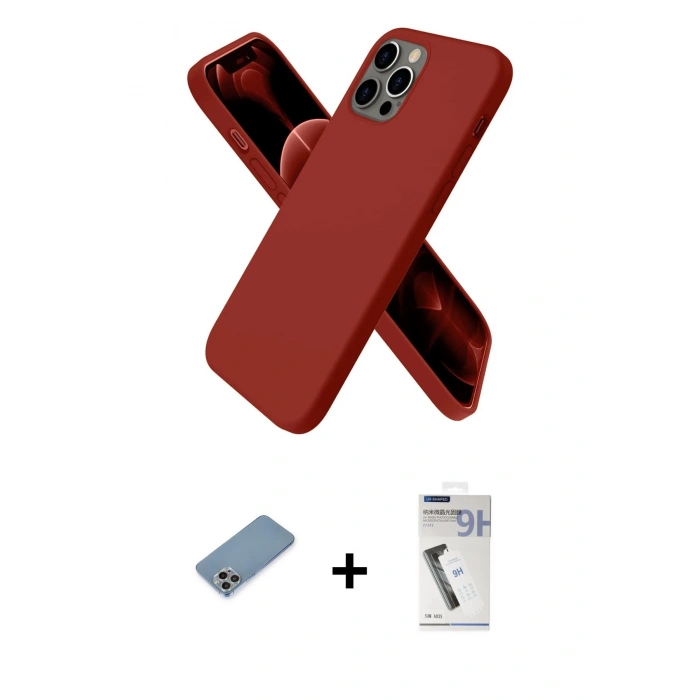 MARSİLYAN™- iPhone 12 Pro Kılıf Kozmos Yansıma Özel Seri - Şeffaf Uv Polymer Nano Ekran Koruyucu + Shine Kamera Lens Koruma Cam - GI