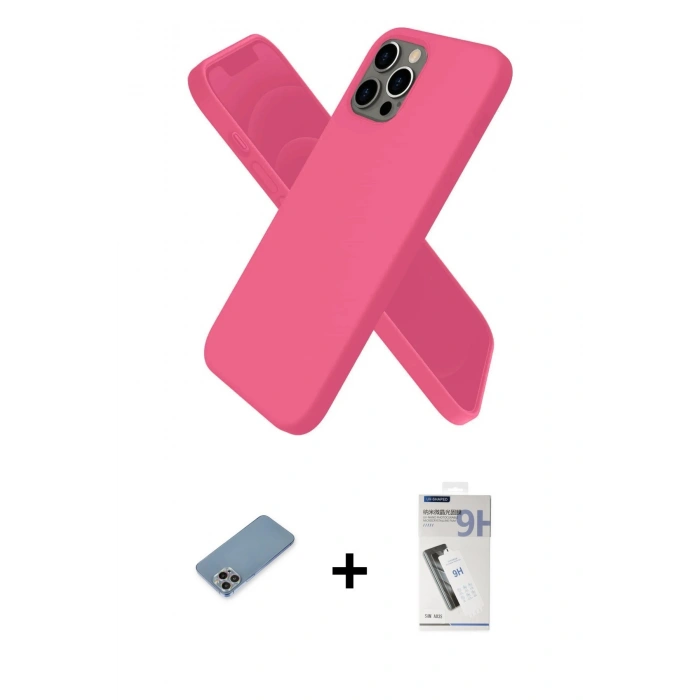 MARSİLYAN™- iPhone 12 Pro Kılıf Kozmos Yansıma Özel Seri - Şeffaf Uv Polymer Nano Ekran Koruyucu + Shine Kamera Lens Koruma Cam - GI