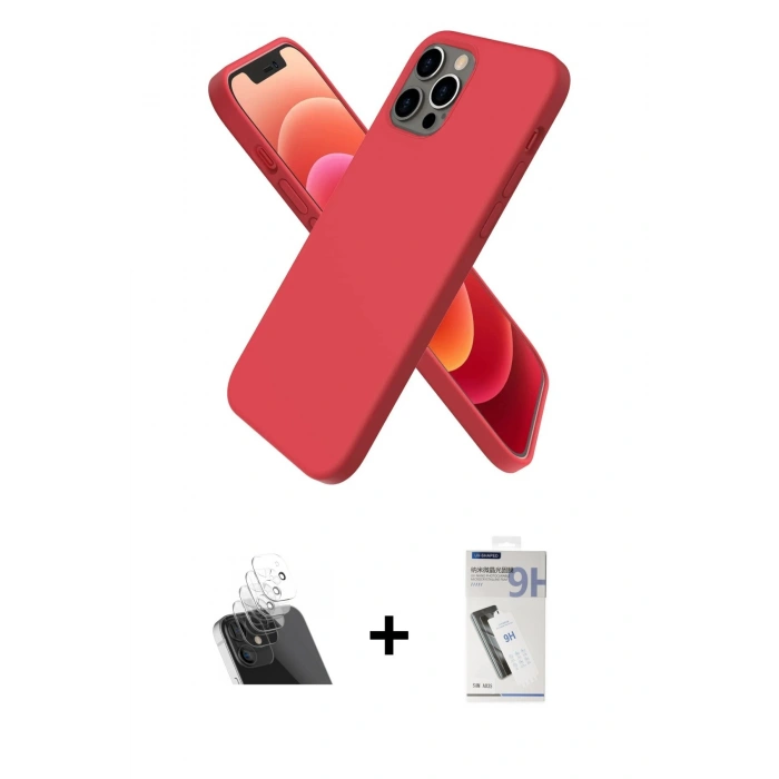 MARSİLYAN™- iPhone 12 Pro Kılıf Kozmos Yansıma Özel Seri - Şeffaf Uv Polymer Nano Ekran Koruyucu + Kamera Lens Koruma Cam - SF