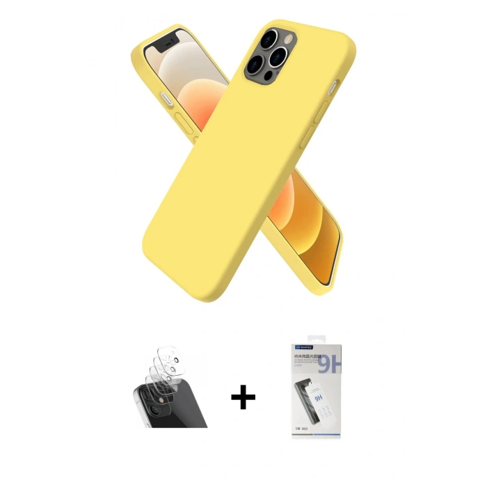 MARSİLYAN™- iPhone 12 Pro Kılıf Kozmos Yansıma Özel Seri - Şeffaf Uv Polymer Nano Ekran Koruyucu + Kamera Lens Koruma Cam - SF