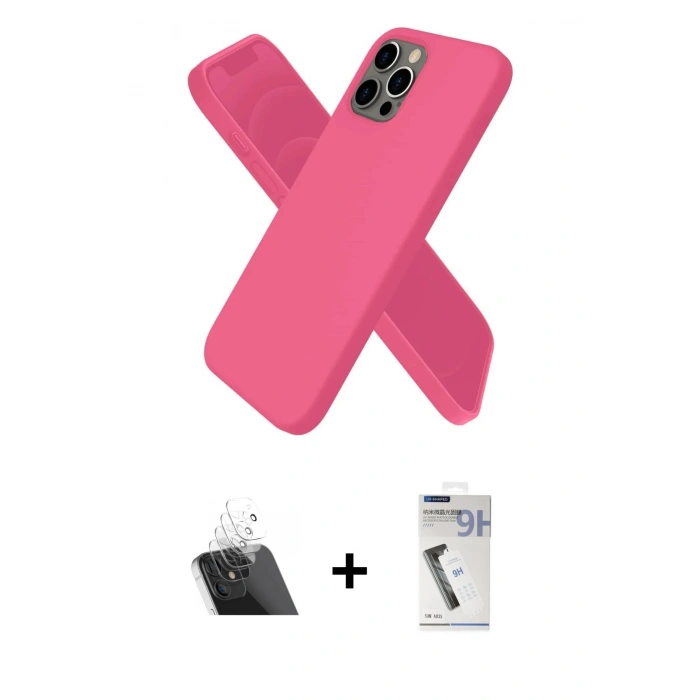 MARSİLYAN™- iPhone 12 Pro Kılıf Kozmos Yansıma Özel Seri - Şeffaf Uv Polymer Nano Ekran Koruyucu + Kamera Lens Koruma Cam - SF