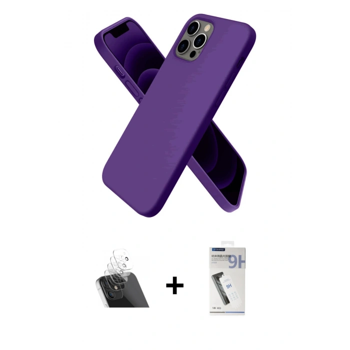 MARSİLYAN™- iPhone 12 Pro Kılıf Kozmos Yansıma Özel Seri - Şeffaf Uv Polymer Nano Ekran Koruyucu + Kamera Lens Koruma Cam - SF
