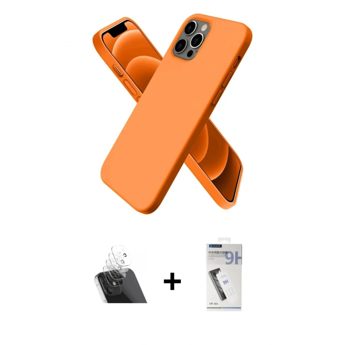 MARSİLYAN™- iPhone 12 Pro Kılıf Kozmos Yansıma Özel Seri - Şeffaf Uv Polymer Nano Ekran Koruyucu + Kamera Lens Koruma Cam - SF