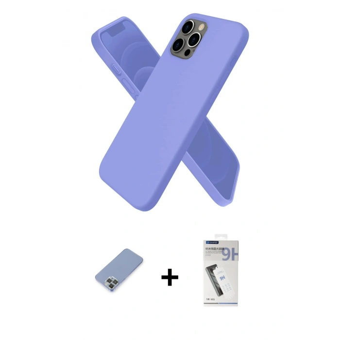 MARSİLYAN™- iPhone 12 Pro Kılıf Kozmos Yansıma Özel Seri - Şeffaf Uv Polymer Nano Ekran Koruyucu + Metal Kamera Lens Koruma Cam - KUYL