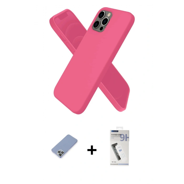 MARSİLYAN™- iPhone 12 Pro Kılıf Kozmos Yansıma Özel Seri - Şeffaf Uv Polymer Nano Ekran Koruyucu + Metal Kamera Lens Koruma Cam - KUYL