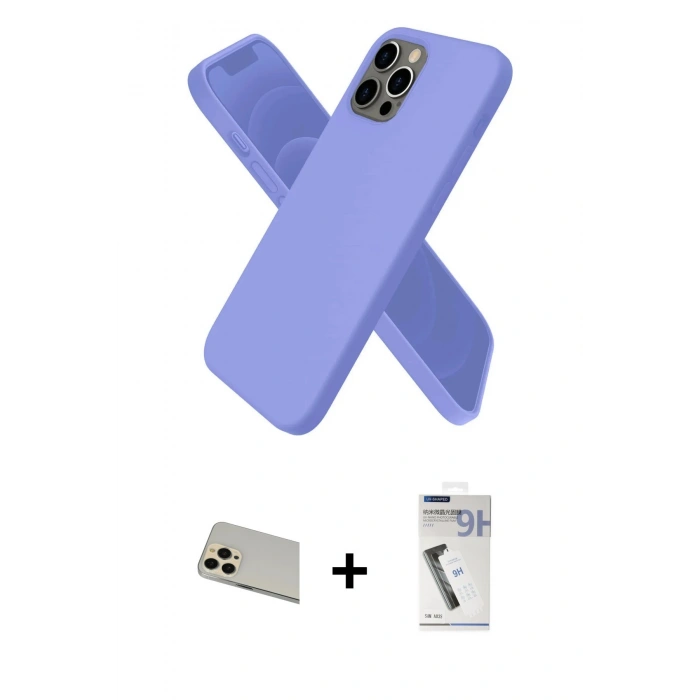 MARSİLYAN™- iPhone 12 Pro Kılıf Kozmos Yansıma Özel Seri - Şeffaf Uv Polymer Nano Ekran Koruyucu + Rainbow Kamera Lens Koruma Cam - GD
