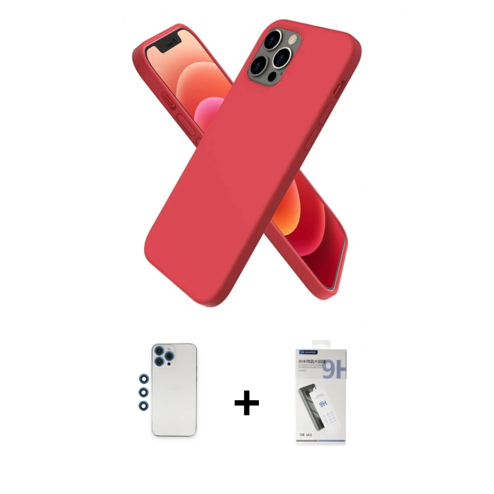 MARSİLYAN™- iPhone 12 Pro Kılıf Kozmos Yansıma Özel Seri - Şeffaf Uv Polymer Nano Ekran Koruyucu + Shine Kamera Lens - MI