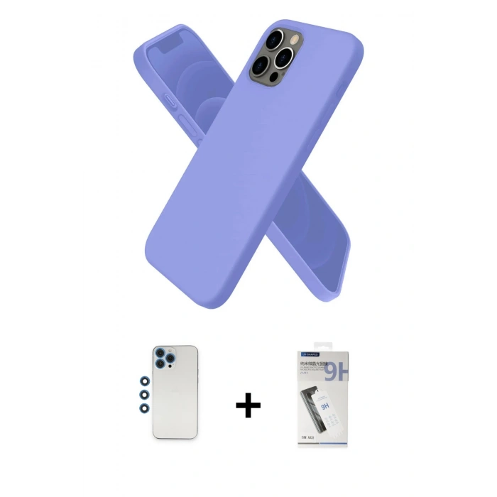 MARSİLYAN™- iPhone 12 Pro Kılıf Kozmos Yansıma Özel Seri - Şeffaf Uv Polymer Nano Ekran Koruyucu + Shine Kamera Lens - MI
