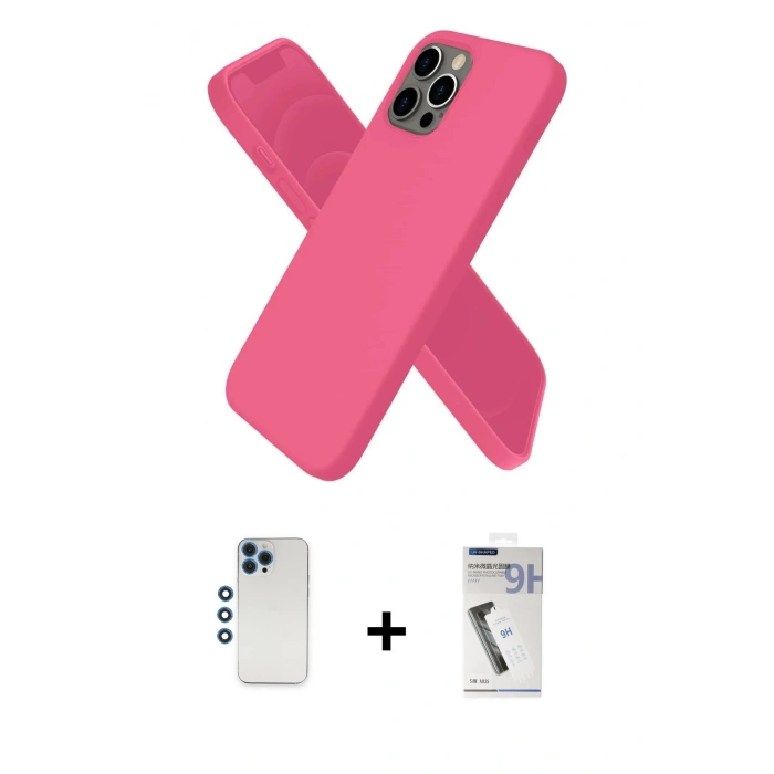 MARSİLYAN™- iPhone 12 Pro Kılıf Kozmos Yansıma Özel Seri - Şeffaf Uv Polymer Nano Ekran Koruyucu + Shine Kamera Lens - MI