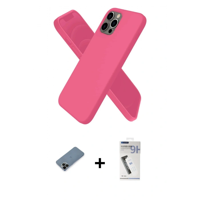 MARSİLYAN™- iPhone 12 Pro Kılıf Kozmos Yansıma Özel Seri - Şeffaf Uv Polymer Nano Ekran Koruyucu + Shine Kamera Lens Koruma Cam - SH