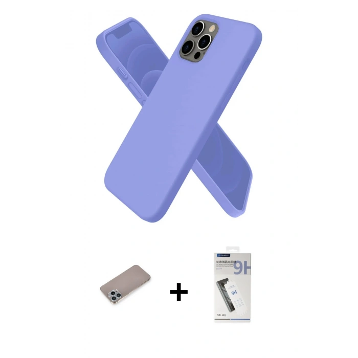 MARSİLYAN™- iPhone 12 Pro Kılıf Kozmos Yansıma Özel Seri - Şeffaf Uv Polymer Nano Ekran Koruyucu + Shine Kamera Lens Koruma Cam - SABE