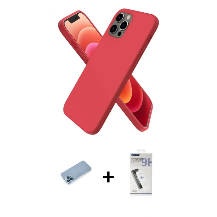 MARSİLYAN™- iPhone 12 Pro Kılıf Kozmos Yansıma Özel Seri - Şeffaf Uv Polymer Nano Ekran Koruyucu + Shine Kamera Lens Koruma Cam - MI