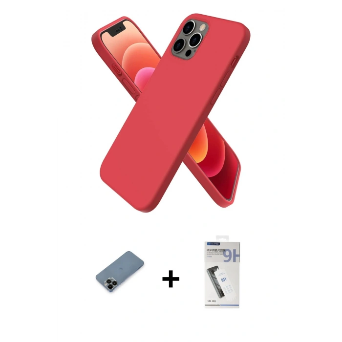 MARSİLYAN™- iPhone 12 Pro Kılıf Kozmos Yansıma Özel Seri - Şeffaf Uv Polymer Nano Ekran Koruyucu + Shine Kamera Lens Koruma Cam - SH