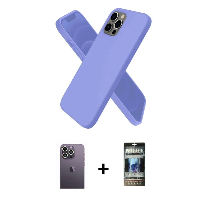 MARSİLYAN™- iPhone 12 Pro Kılıf Kozmos Yansıma Özel Seri - Siyah 34D Hayalet Izgaralı Cam + Neon Fosforlu Kamera Lens - BZ