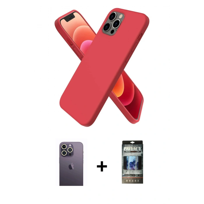MARSİLYAN™- iPhone 12 Pro Kılıf Kozmos Yansıma Özel Seri - Siyah 34D Hayalet Izgaralı Cam + Neon Fosforlu Kamera Lens - BZ