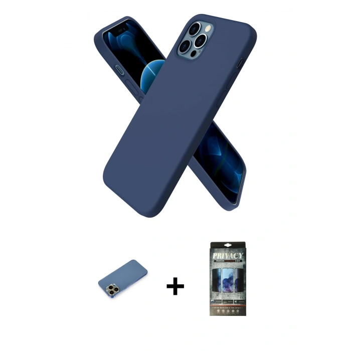 MARSİLYAN™- iPhone 12 Pro Kılıf Kozmos Yansıma Özel Seri - Siyah 34D Hayalet Izgaralı Cam + Shine Kamera Lens Koruma Cam - GD
