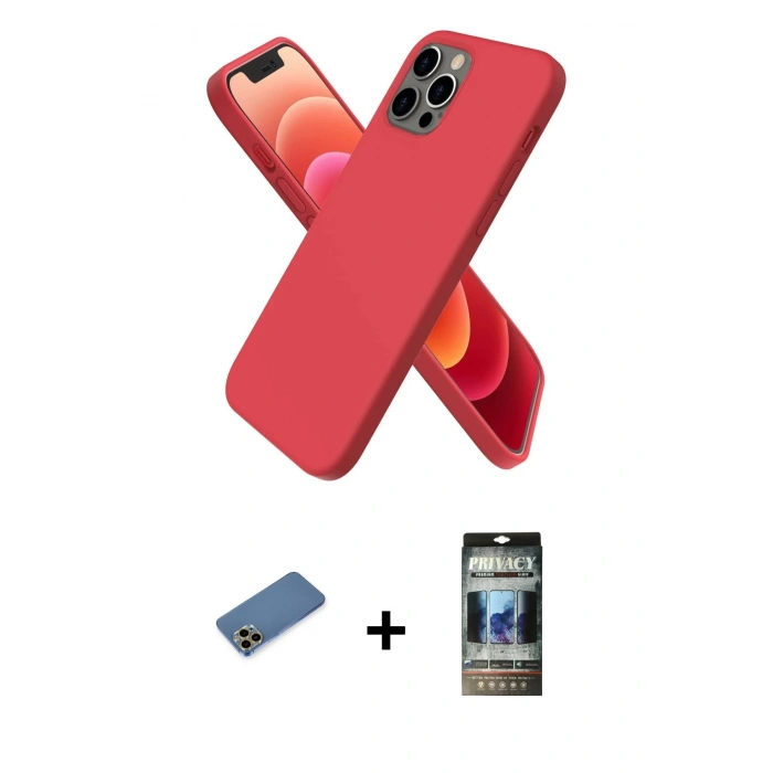 MARSİLYAN™- iPhone 12 Pro Kılıf Kozmos Yansıma Özel Seri - Siyah 34D Hayalet Izgaralı Cam + Shine Kamera Lens Koruma Cam - GD