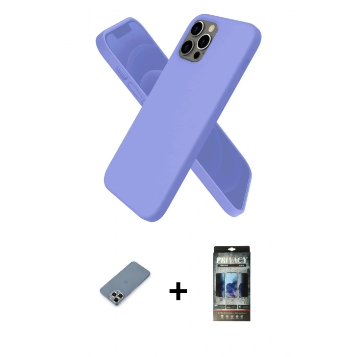 MARSİLYAN™- iPhone 12 Pro Kılıf Kozmos Yansıma Özel Seri - Siyah 34D Hayalet Izgaralı Cam + Metal Kamera Lens Koruma Cam - GS