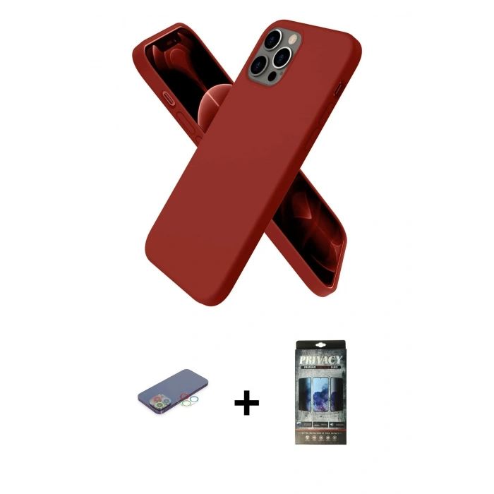 MARSİLYAN™- iPhone 12 Pro Kılıf Kozmos Yansıma Özel Seri - Siyah 34D Hayalet Izgaralı Cam + Renkli Kamera Lens Koruma Cam - MI