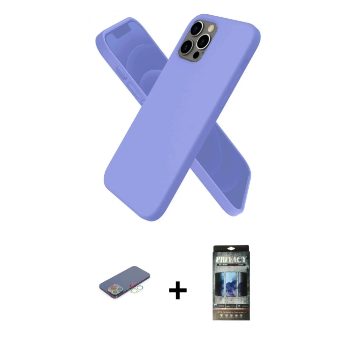 MARSİLYAN™- iPhone 12 Pro Kılıf Kozmos Yansıma Özel Seri - Siyah 34D Hayalet Izgaralı Cam + Renkli Kamera Lens Koruma Cam - MI