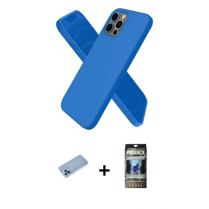 MARSİLYAN™- iPhone 12 Pro Kılıf Kozmos Yansıma Özel Seri - Siyah 34D Hayalet Izgaralı Cam + Shine Kamera Lens Koruma Cam - MI
