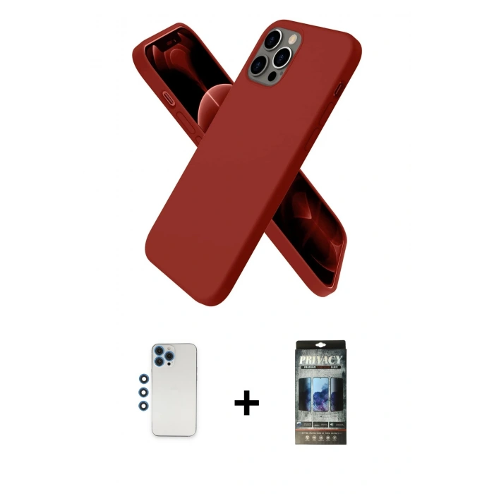 MARSİLYAN™- iPhone 12 Pro Kılıf Kozmos Yansıma Özel Seri - Siyah 34D Hayalet Izgaralı Cam + Shine Kamera Lens - MI