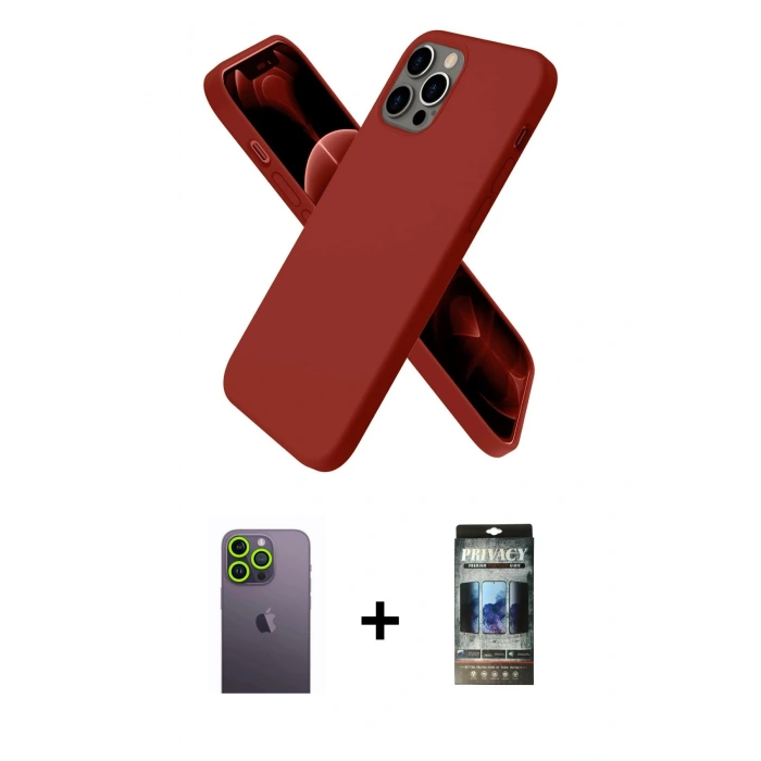 MARSİLYAN™- iPhone 12 Pro Kılıf Kozmos Yansıma Özel Seri - Siyah 34D Hayalet Izgaralı Cam + Neon Fosforlu Kamera Lens - YL