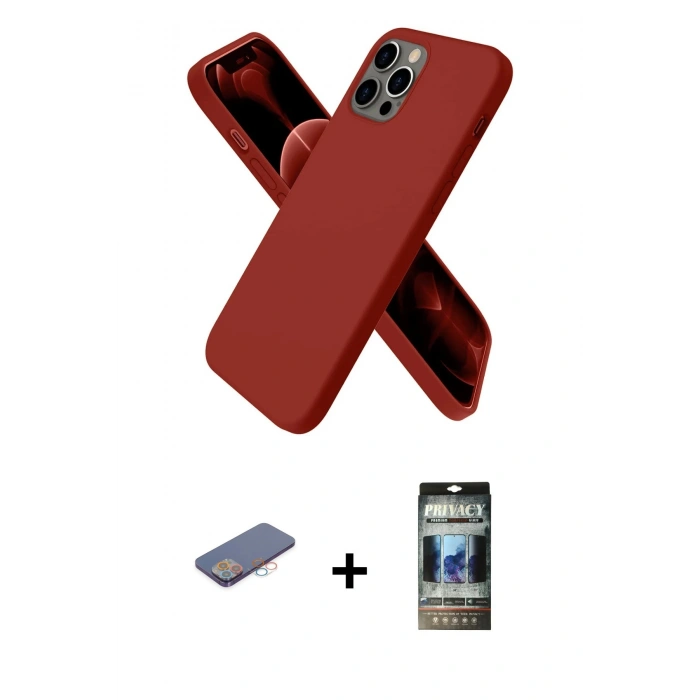 MARSİLYAN™- iPhone 12 Pro Kılıf Kozmos Yansıma Özel Seri - Siyah 34D Hayalet Izgaralı Cam + Renkli Kamera Lens Koruma Cam - PE