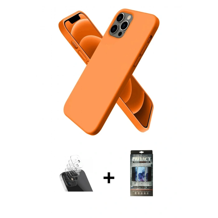 MARSİLYAN™- iPhone 12 Pro Kılıf Kozmos Yansıma Özel Seri - Siyah 34D Hayalet Izgaralı Cam + Kamera Lens Koruma Cam - SF