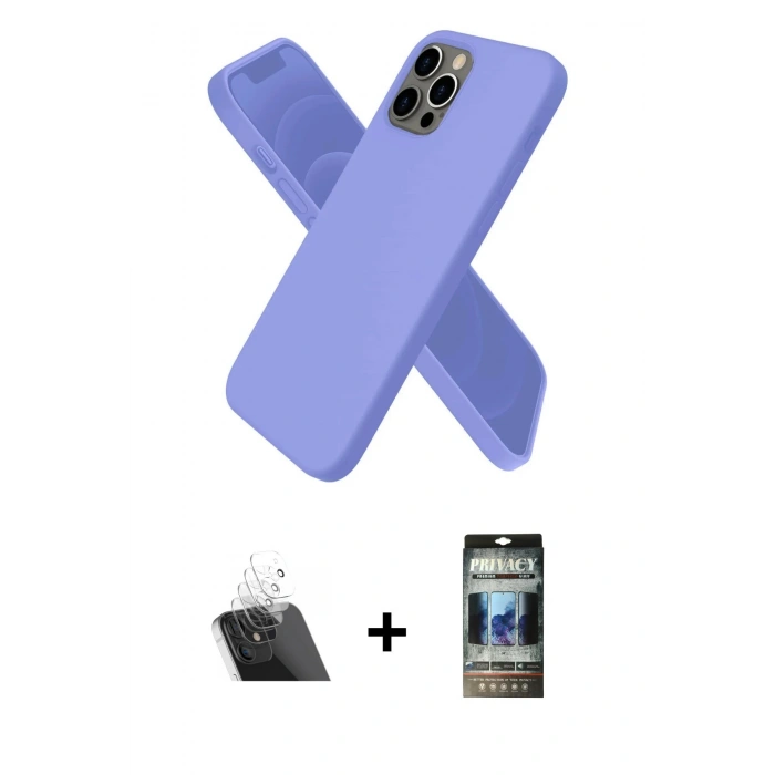 MARSİLYAN™- iPhone 12 Pro Kılıf Kozmos Yansıma Özel Seri - Siyah 34D Hayalet Izgaralı Cam + Kamera Lens Koruma Cam - SF